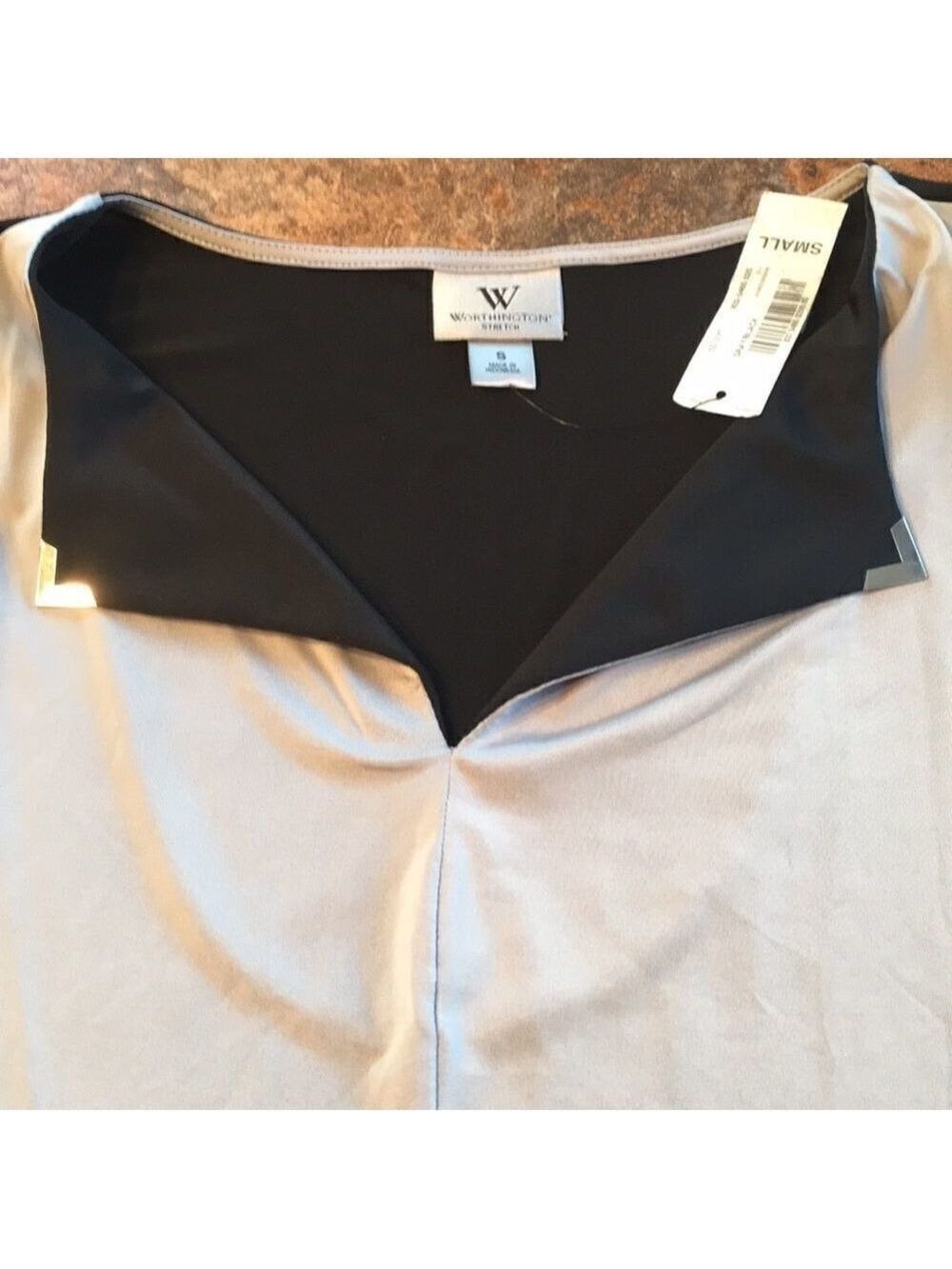 Gray/Black Worthington stretch tank - Picture 2 of 6
